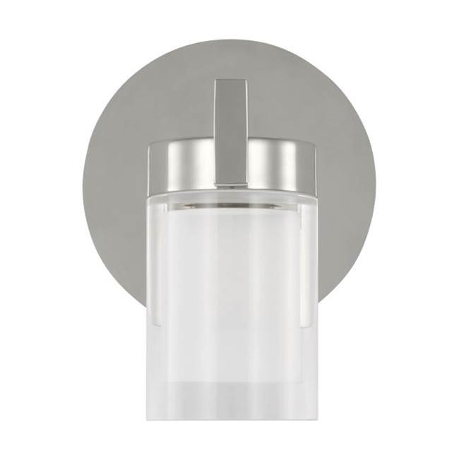 Visual Comfort Modern Collection Kelly Wearstler Esfera 1-Light Dimmable Led Small Sconce With Polished Nickel Finish And Crystal Shade