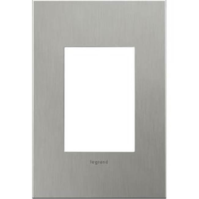 Adorne Brushed Stainless Steel, 1-Gang + Wall Plate