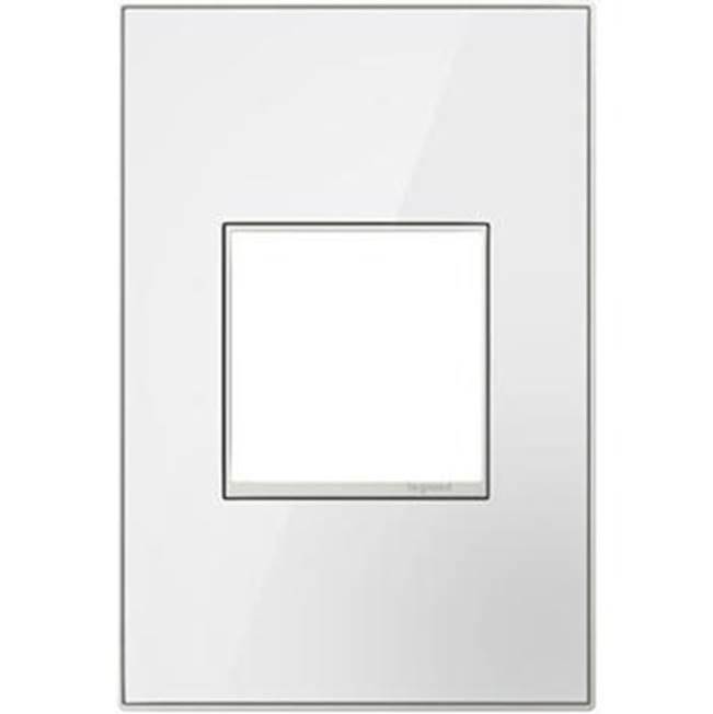 Adorne Mirror White-on-White,  1-Gang Wall Plate