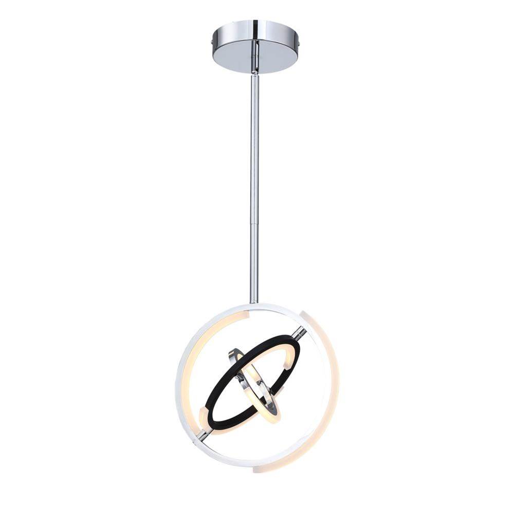 Artcraft Trilogy Collection Integrated LED 13 in. Pendant, Polished Nickel