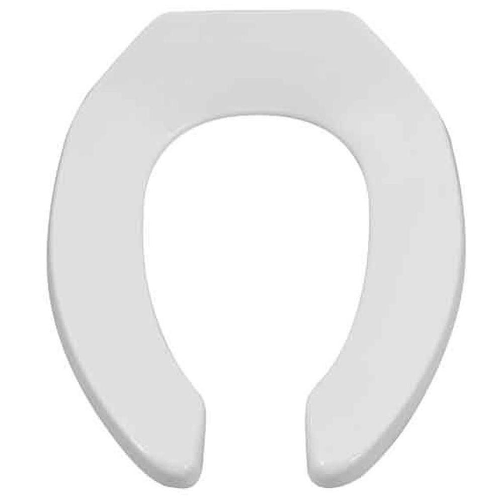 American Standard Canada Commercial Heavy Duty Open Front Elongated Toilet Seat with EverClean® Surface and Self-sustaining Hinges