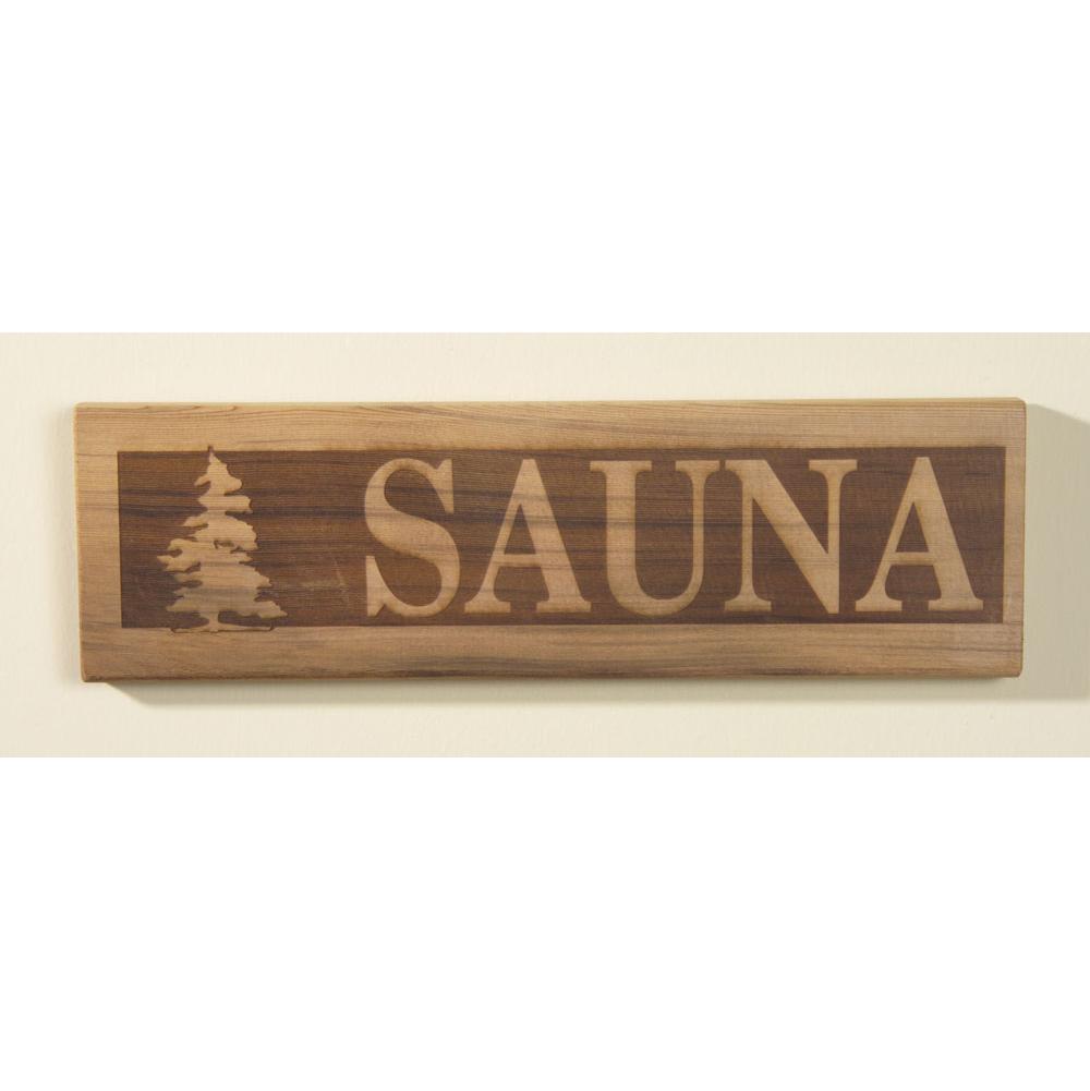 Amerec Sauna And Steam Sauna Sign: Tree, Cedar