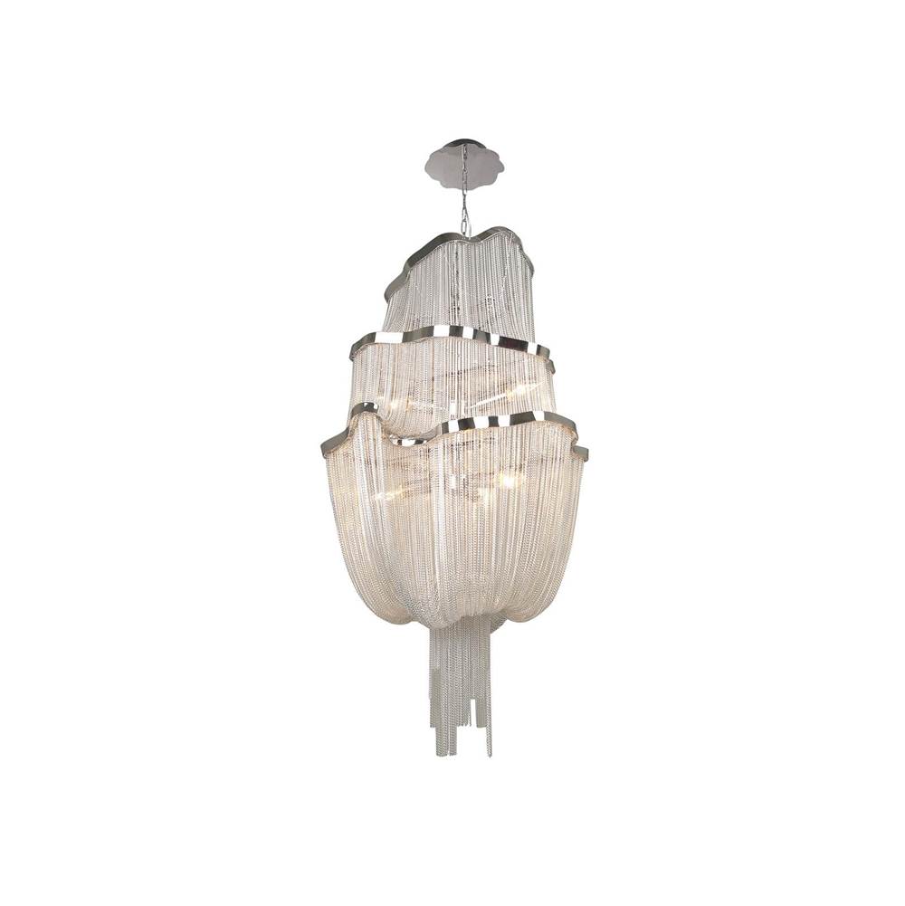 Avenue Lighting Mullholland Dr. Collection Chrome Finish Steel Chain Hanging Foyear Fixture