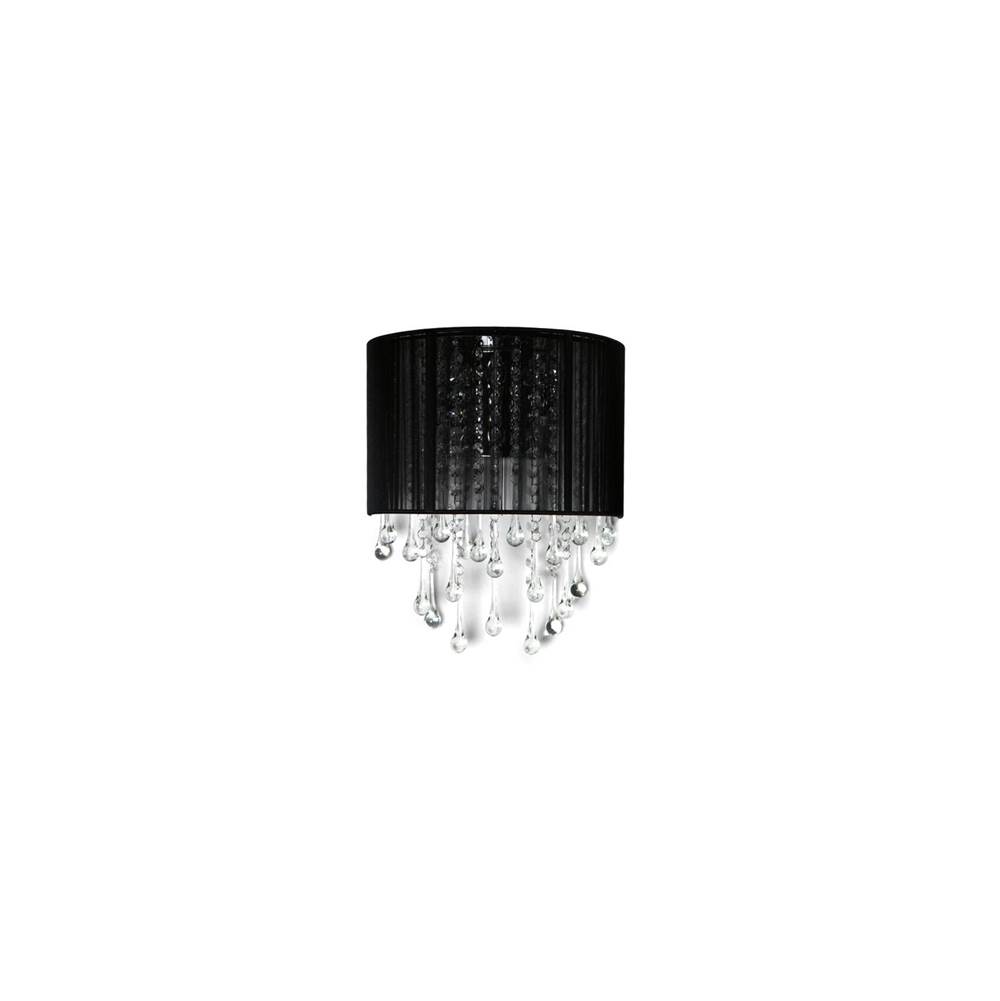 Avenue Lighting Beverly Drive Collection Black Silk String And Crystal Wal Sconce