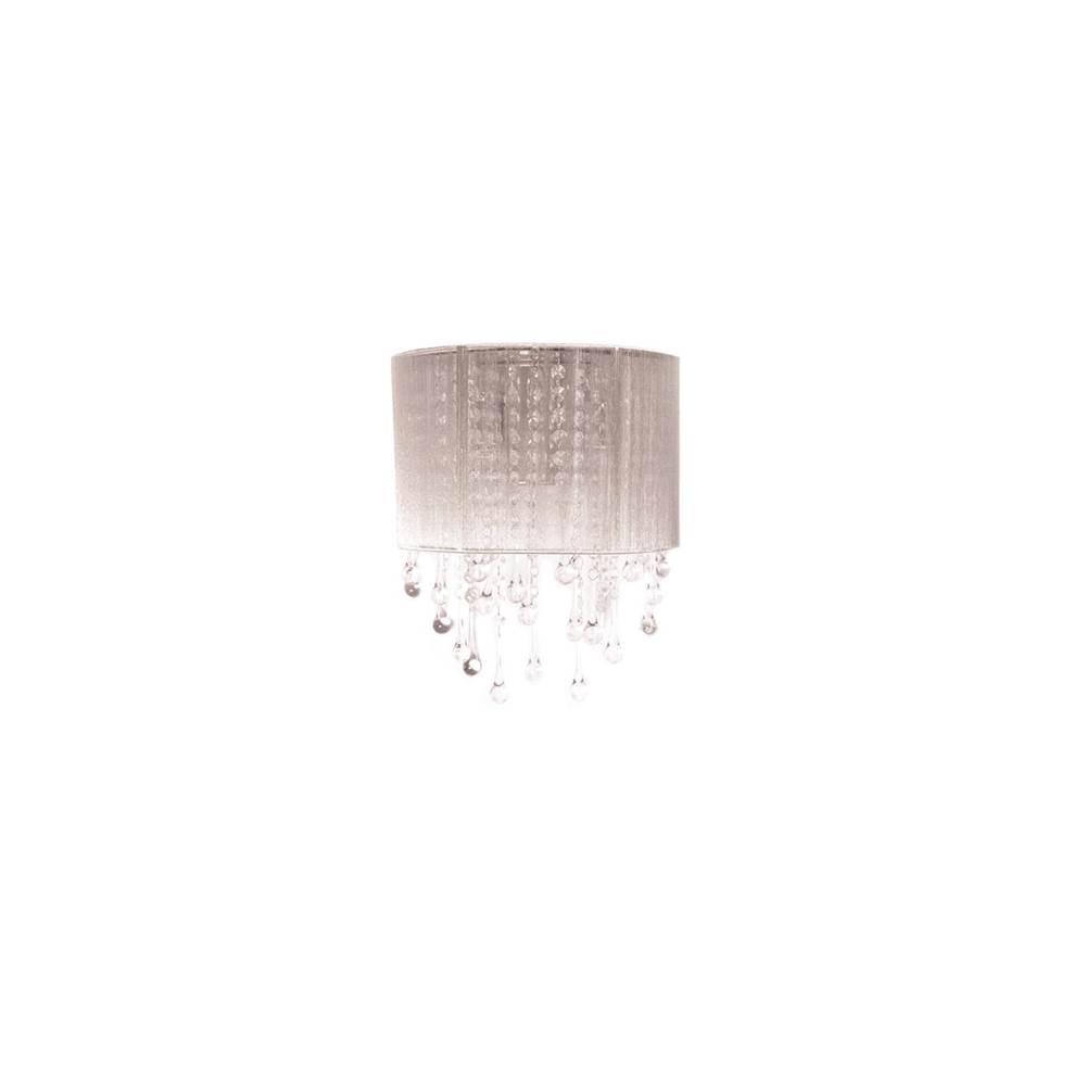 Avenue Lighting Beverly Drive Collection Silver Silk String And Crystal Wal Sconce
