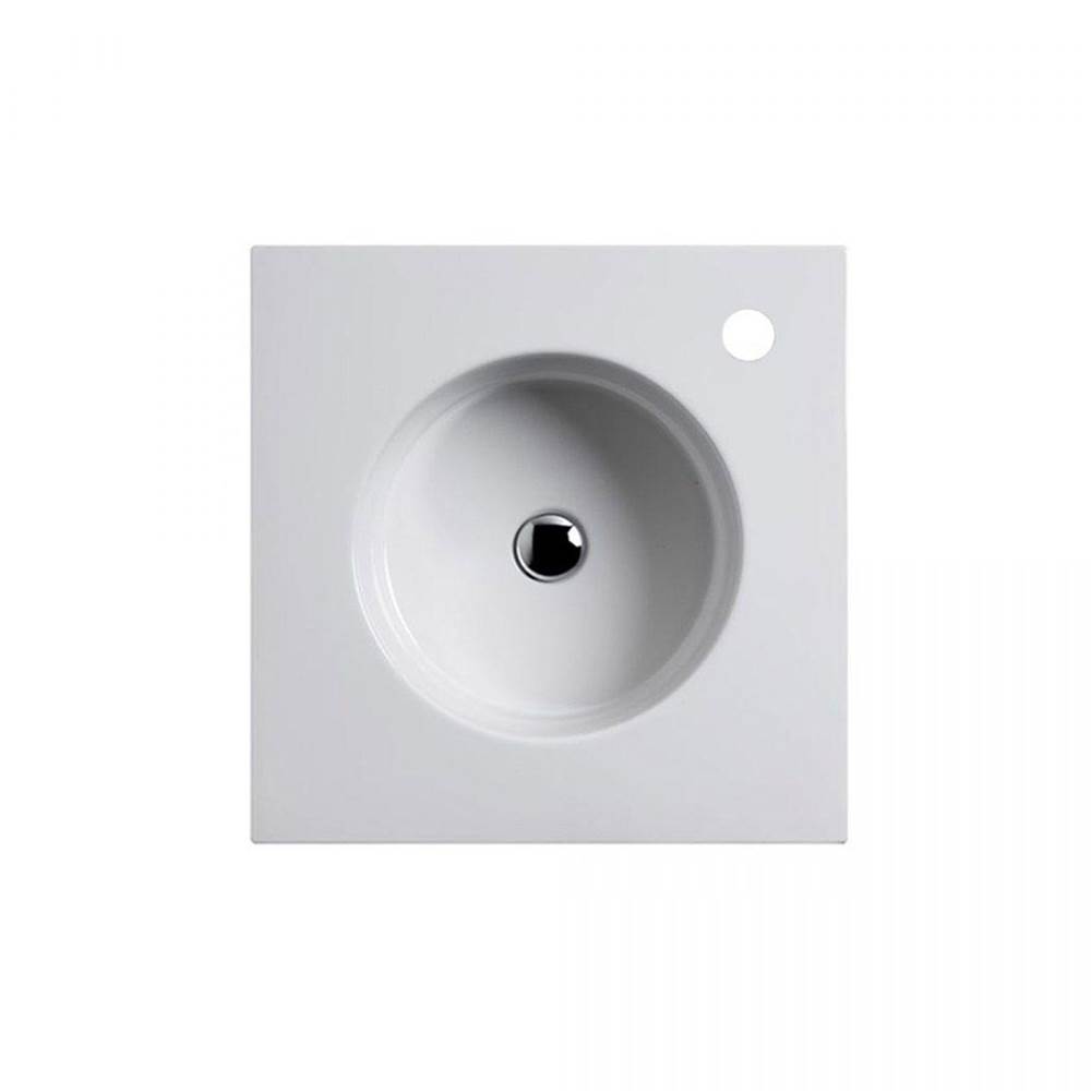 AXA Ceramica Skyland Drop In Bathroom Sink in Matte Black