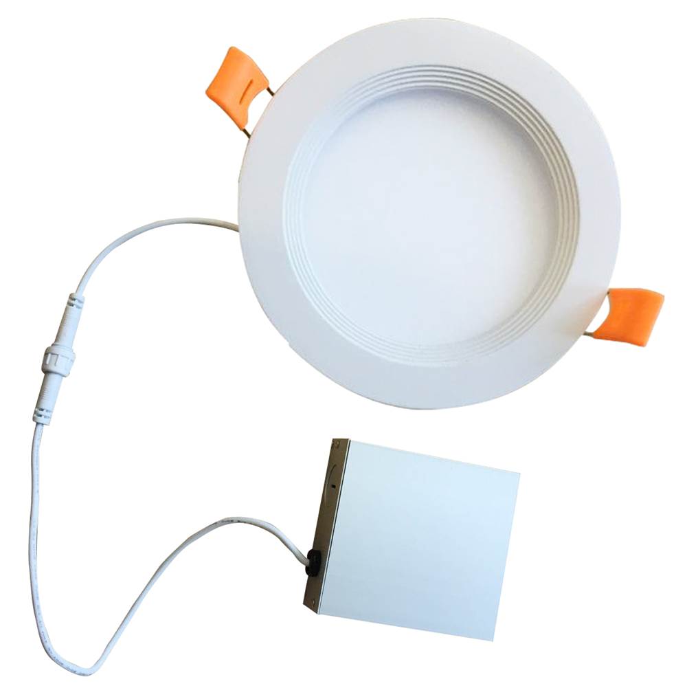 Bulbrite 18W Led 8'' Recessed Downlight W/ Metal Jbox and Baffle White Round Dimmable 90Cri 3000K 120V
