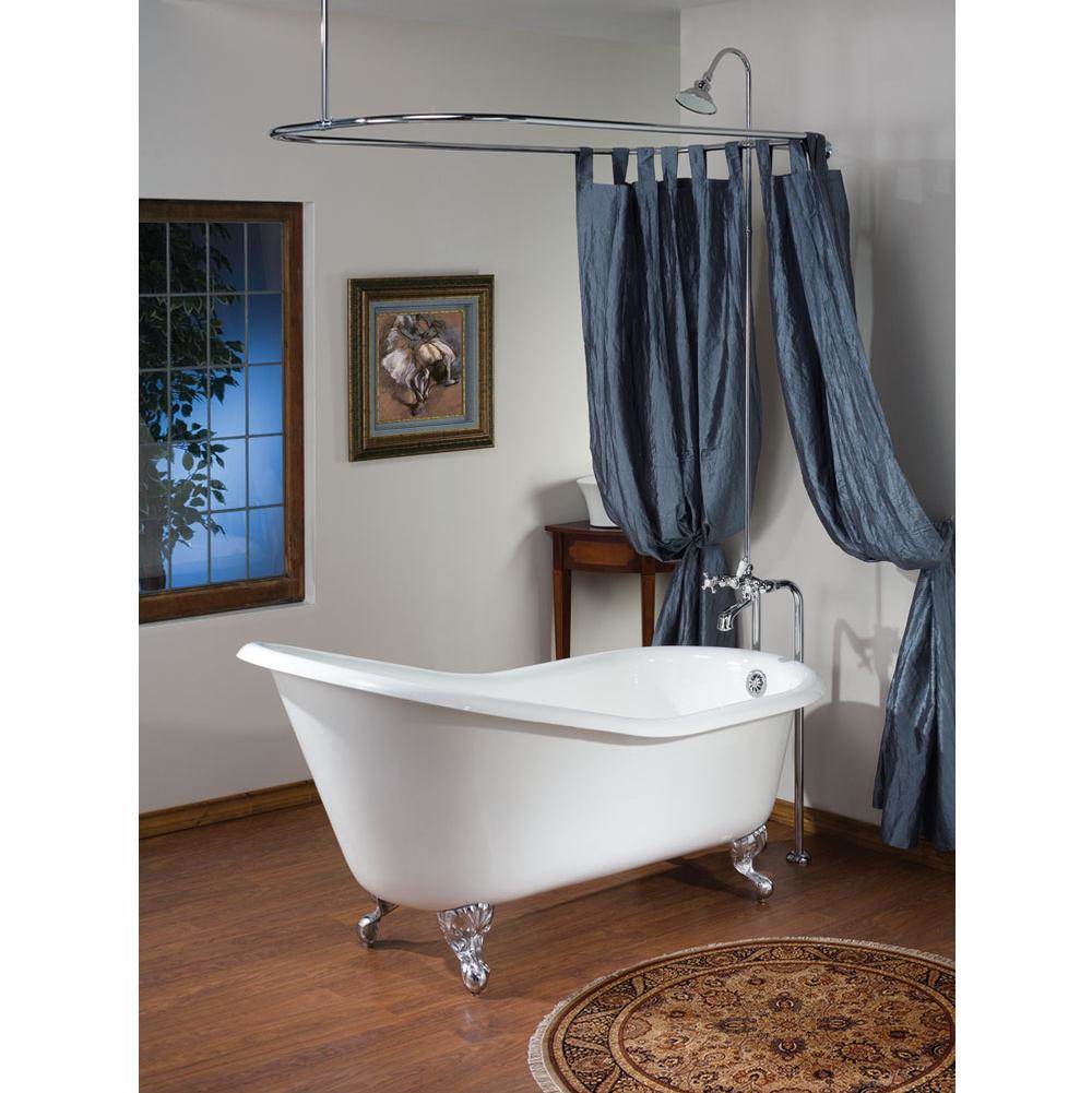 Cheviot Products Canada SLIPPER Cast Iron Bathtub with Continuous Rolled Rim