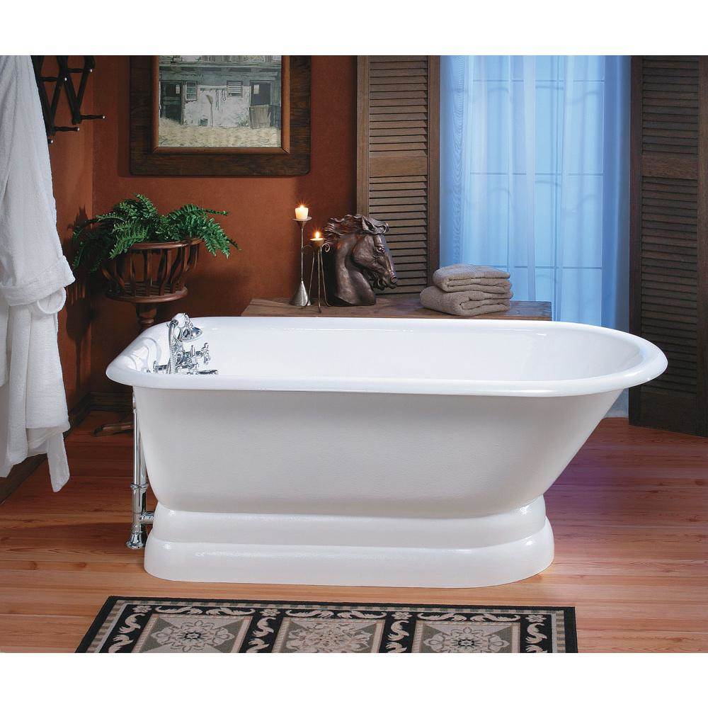 Cheviot Products Canada TRADITIONAL Cast Iron Bathtub with Pedestal Base and Faucet Holes