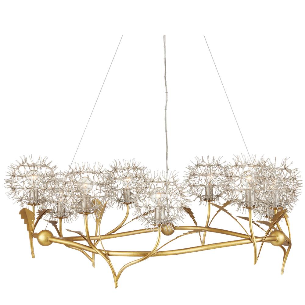 Currey And Company Dandelion Silver and Gold Chandelier