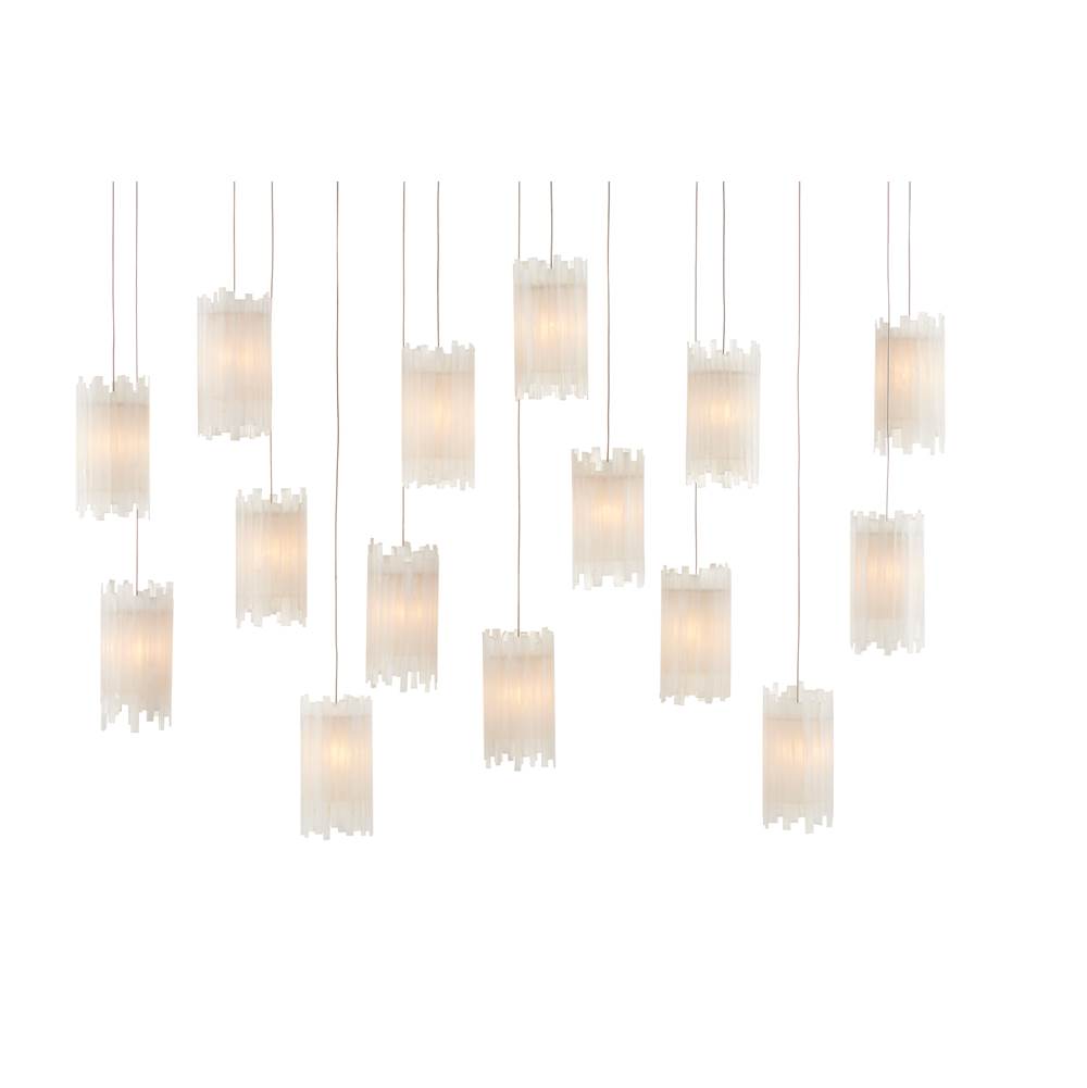 Currey And Company Escenia Rectangular 15-Light Multi-Drop Pendant