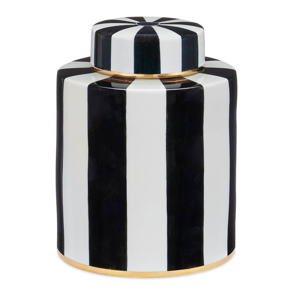 Currey And Company Rayures Small Tea Canister