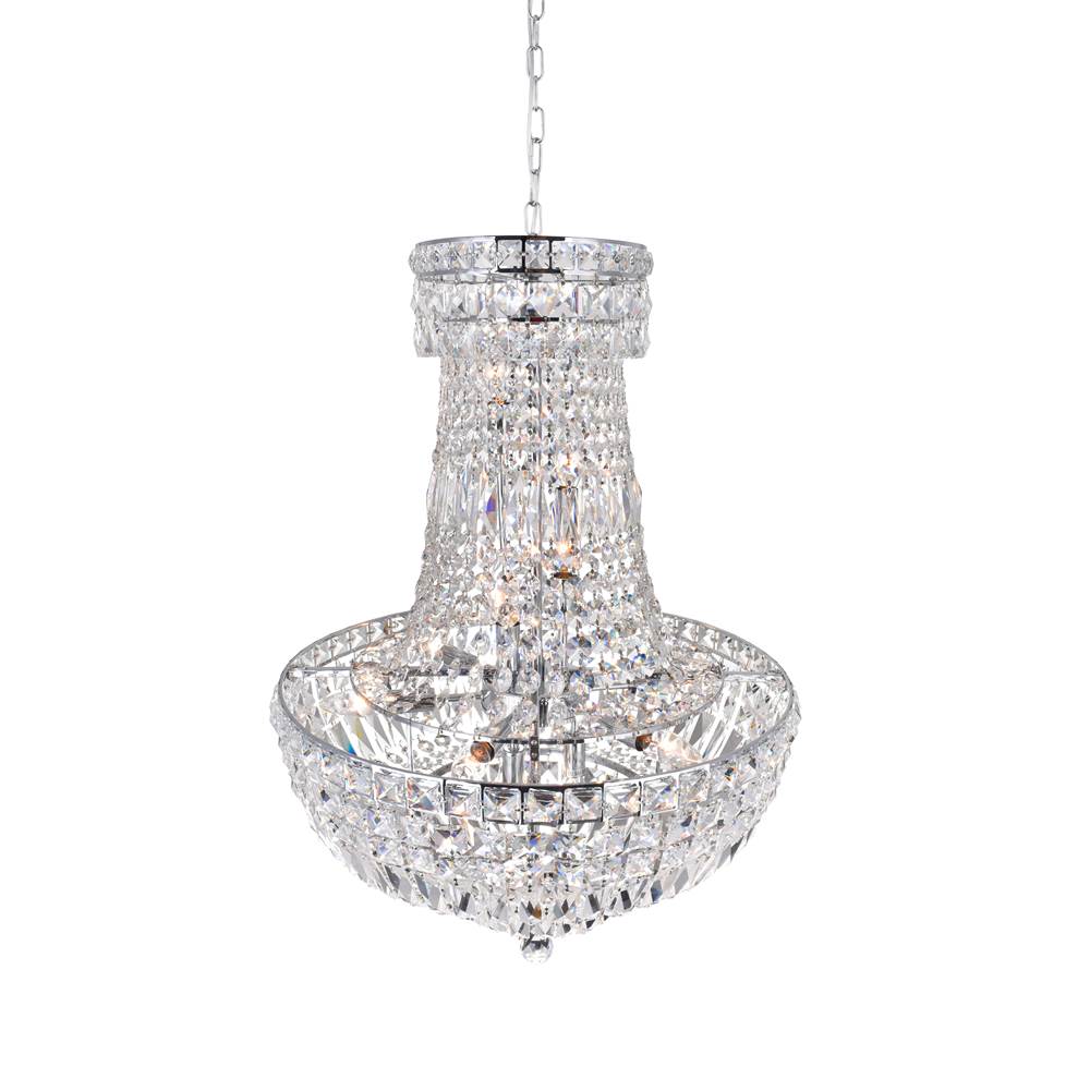 CWI Lighting Stefania 13 Light Down Chandelier With Chrome Finish