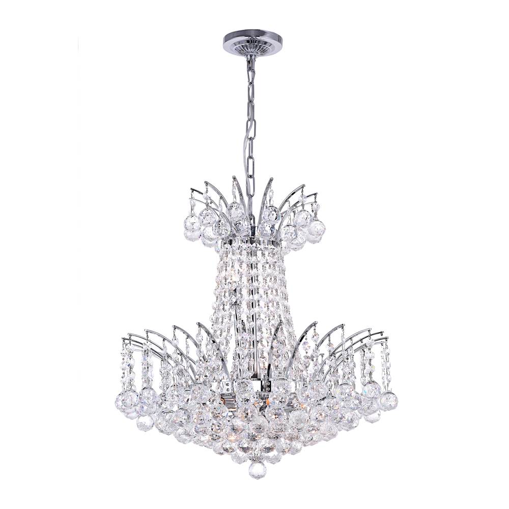 CWI Lighting Posh 11 Light Down Chandelier With Chrome Finish