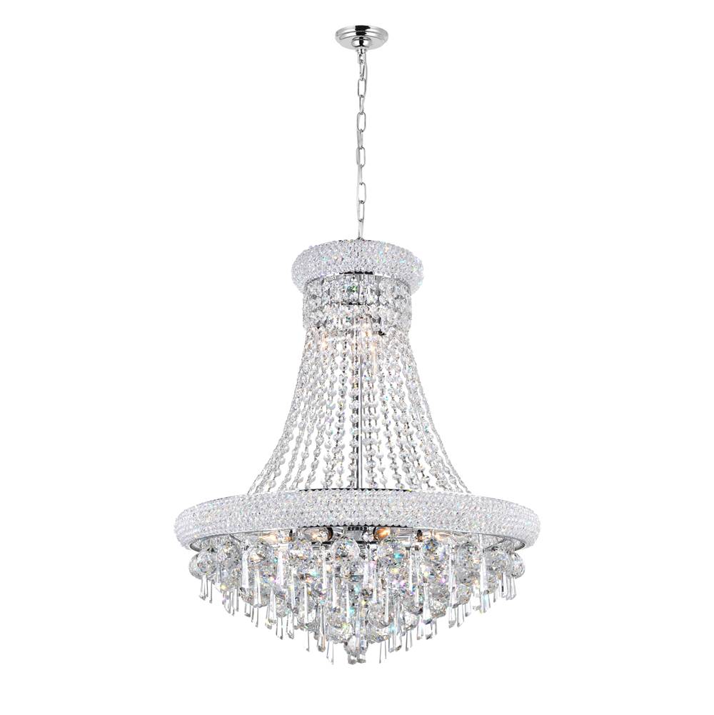 CWI Lighting Kingdom 13 Light Down Chandelier With Chrome Finish