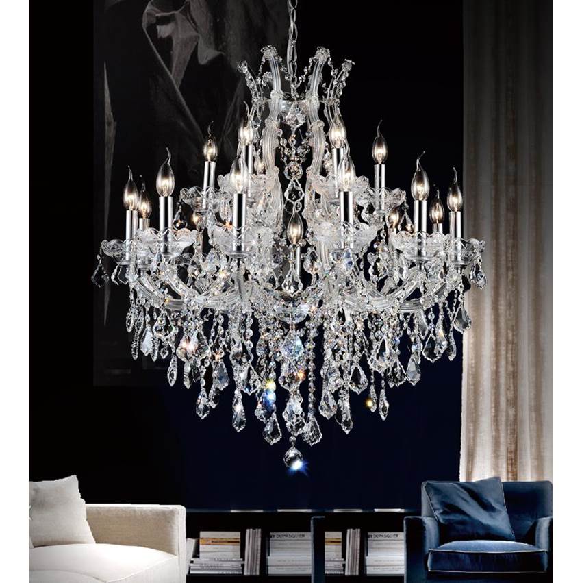 CWI Lighting Maria Theresa 19 Light Up Chandelier With Chrome Finish