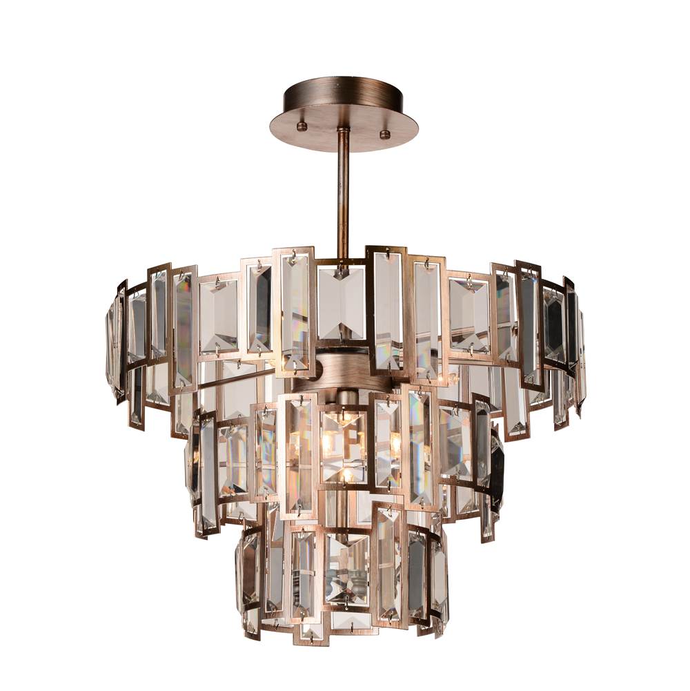 CWI Lighting Quida 5 Light Down Chandelier With Champagne Finish