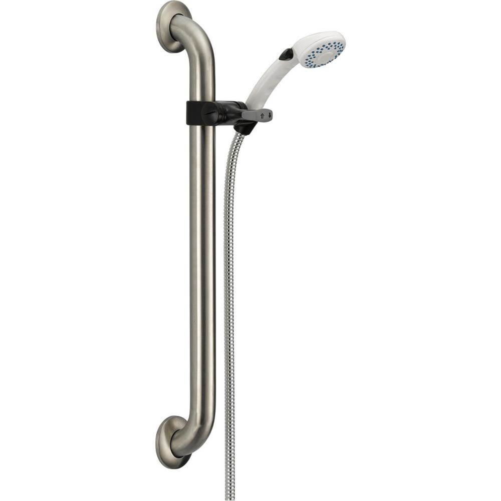 Delta Canada Universal Showering Components Adjustable Slide Bar / Grab Bar 2-Setting Hand Shower