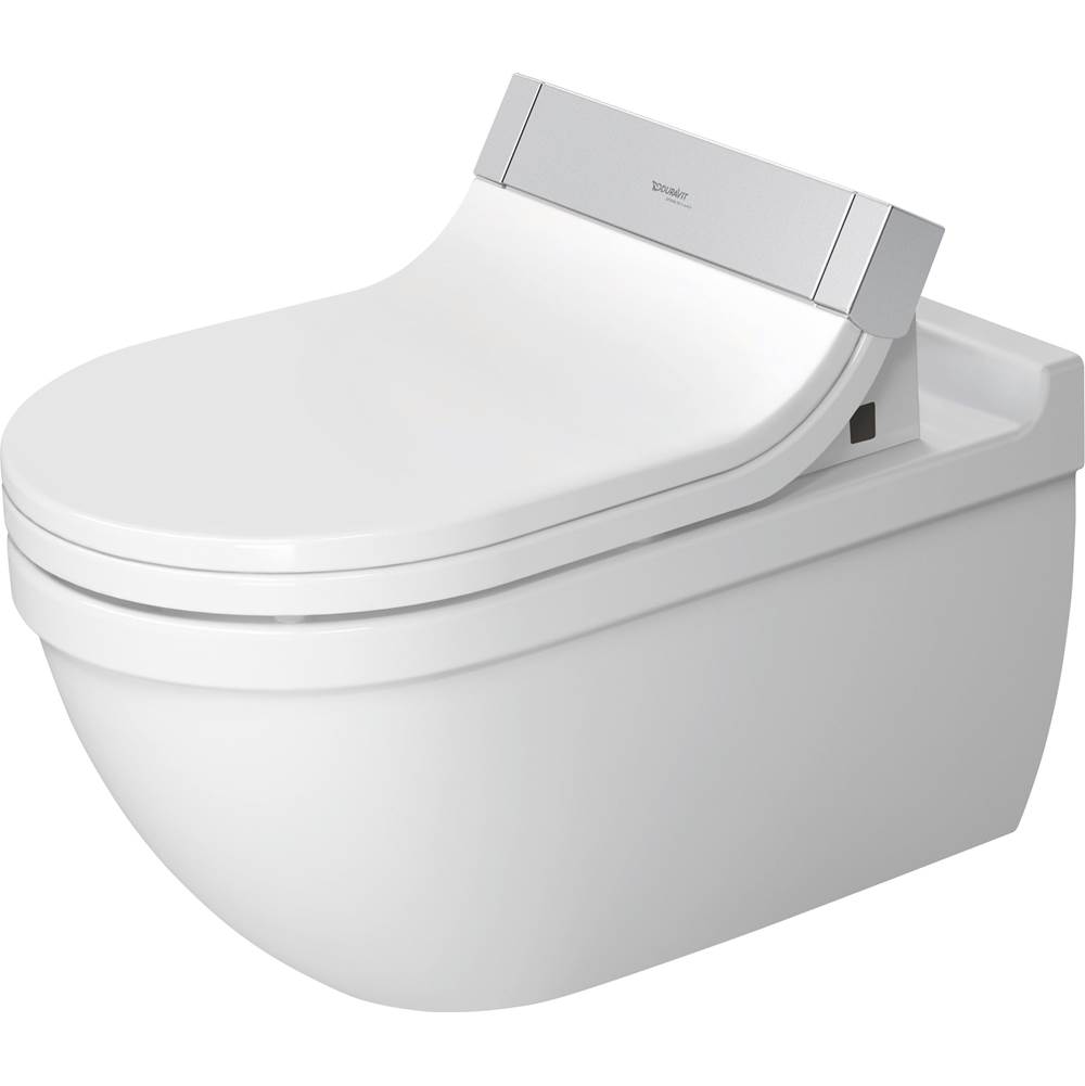 Duravit Starck 3 Wall-Mounted Toilet Bowl for Shower-Toilet Seat White with HygieneGlaze