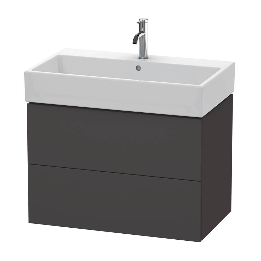 Duravit L-Cube Two Drawer Wall-Mount Vanity Unit Graphite