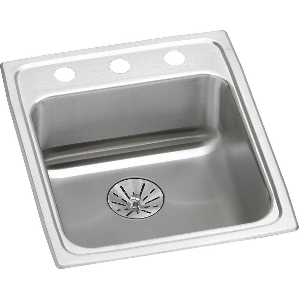 Elkay Lustertone Classic Stainless Steel 17'' x 20'' x 6-1/2'', Single Bowl Drop-in ADA Sink with Perfect Drain
