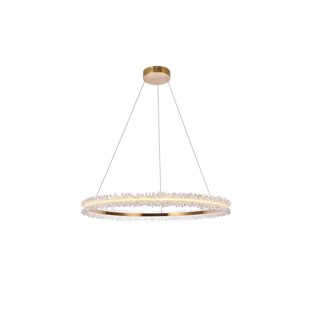 Elegant Lighting Laurel LED 34 inch Gold pendant