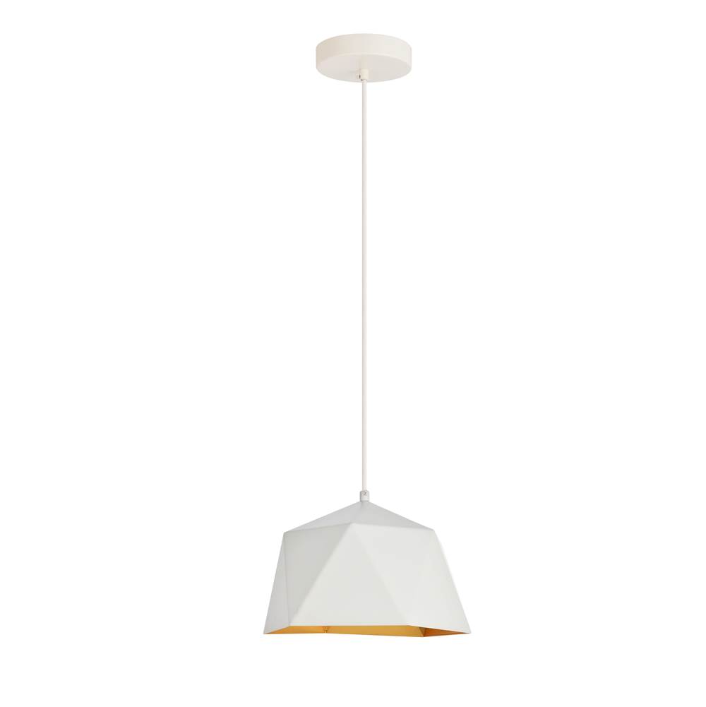 Elegant Lighting Arden Collection Pendant D10.2 H6.7 Lt:1 Frosted White And Gold Finish