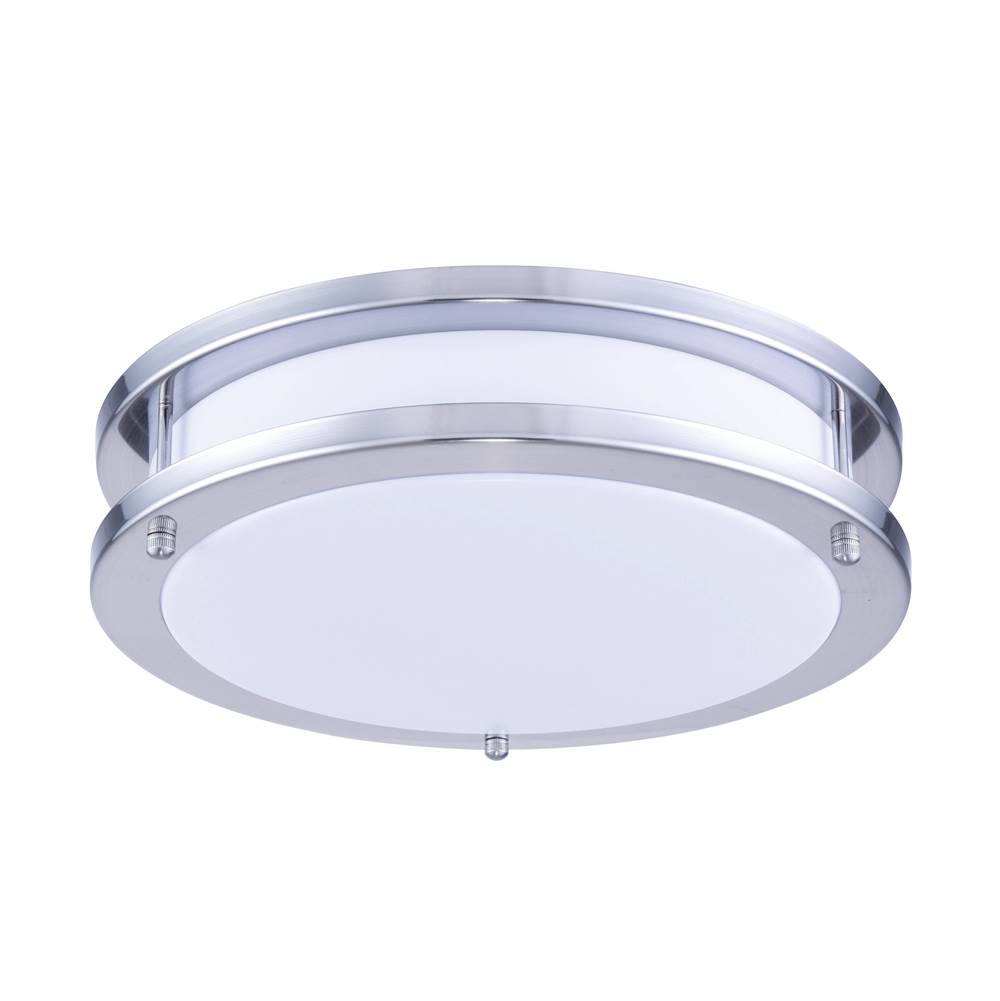 Elegant Lighting LED Surface Mount L:12 W:12 H:3 15W 1050LM 3000K white and Nickel Finish Acrylic Lens