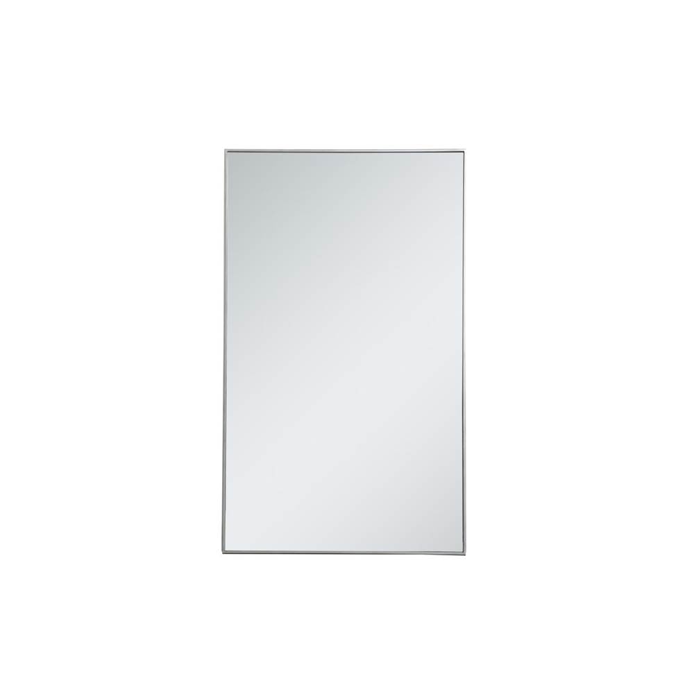 Elegant Lighting Metal frame rectangle mirror 36 inch in Sliver