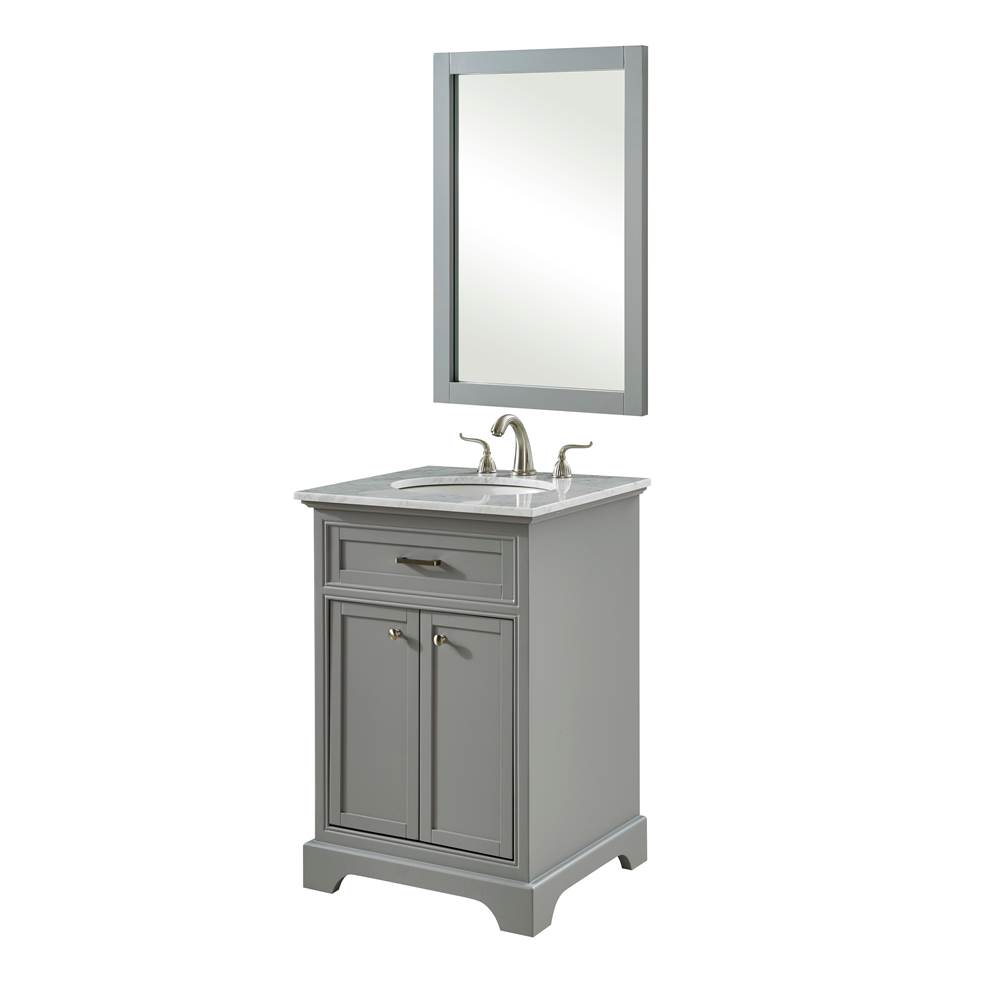 Elegant Lighting 24 In. Single Bathroom Vanity Set In Light Grey