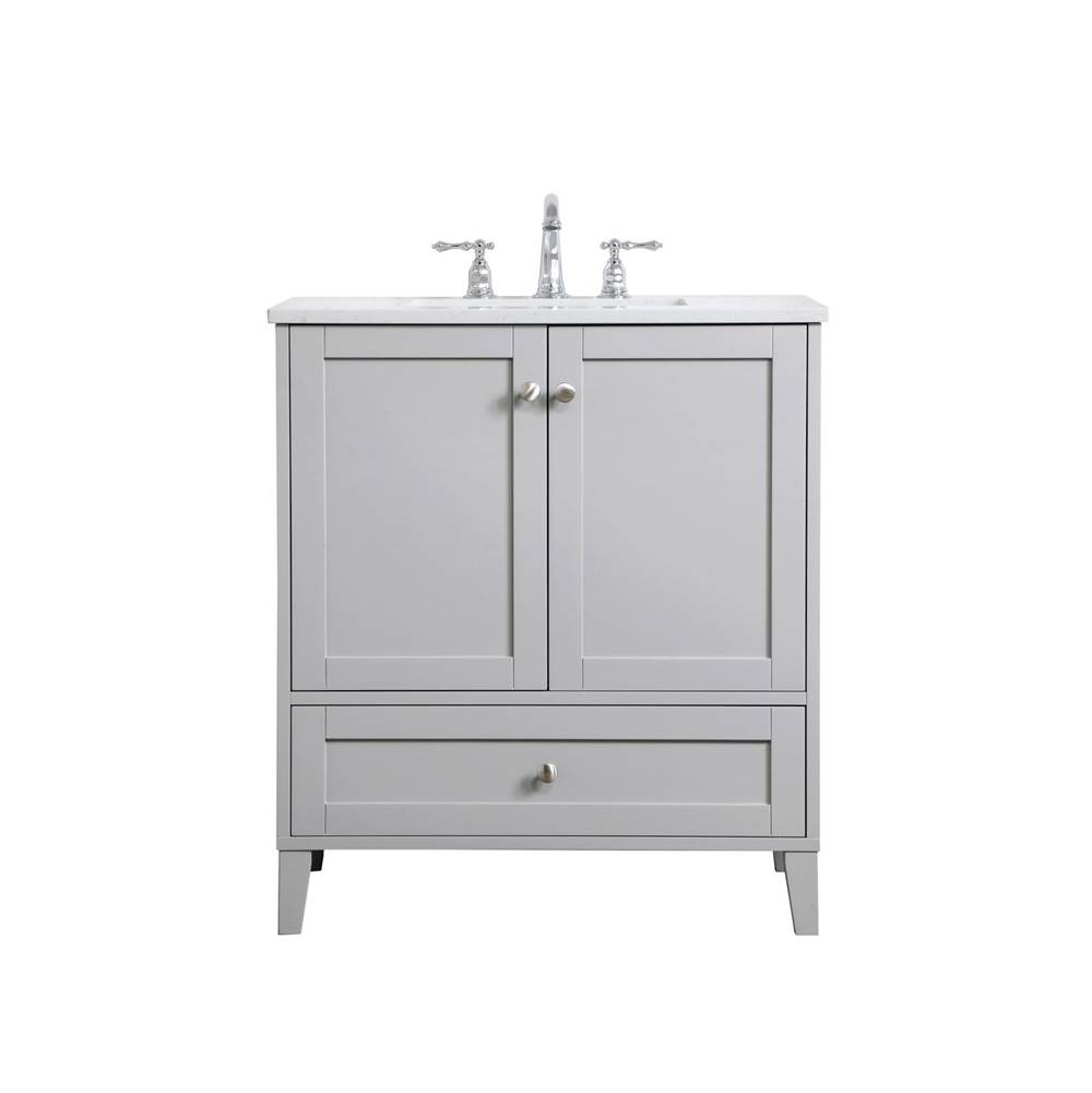 Elegant Lighting 30 Inch Single Bathroom Vanity In Grey