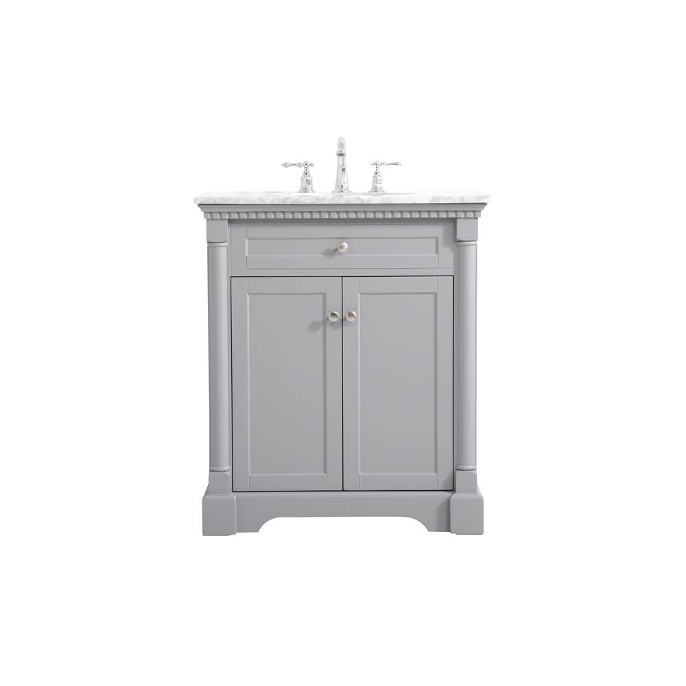 Elegant Lighting Clarence 30 Inch Single Bathroom Vanity In Grey