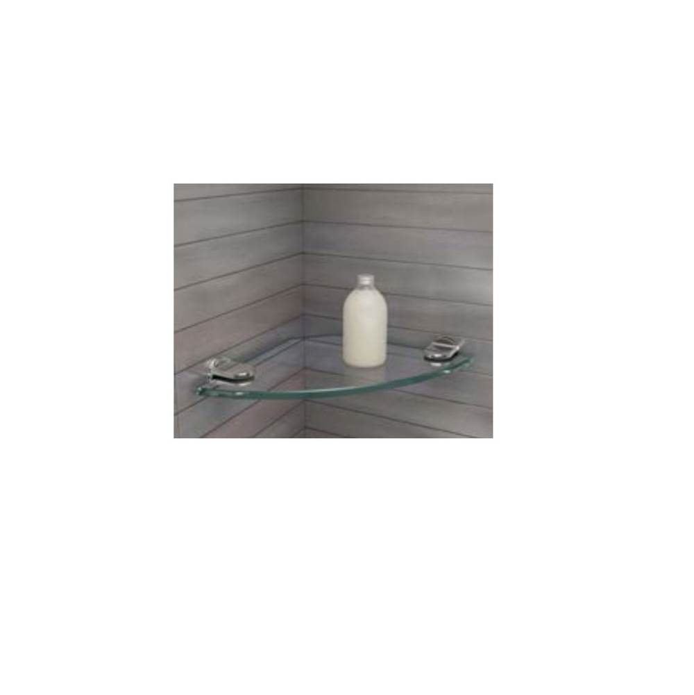 Fleurco Canada GLASS SHELF KIT WALL MOUNT - 10''/ROUND/BRUSHED NK
