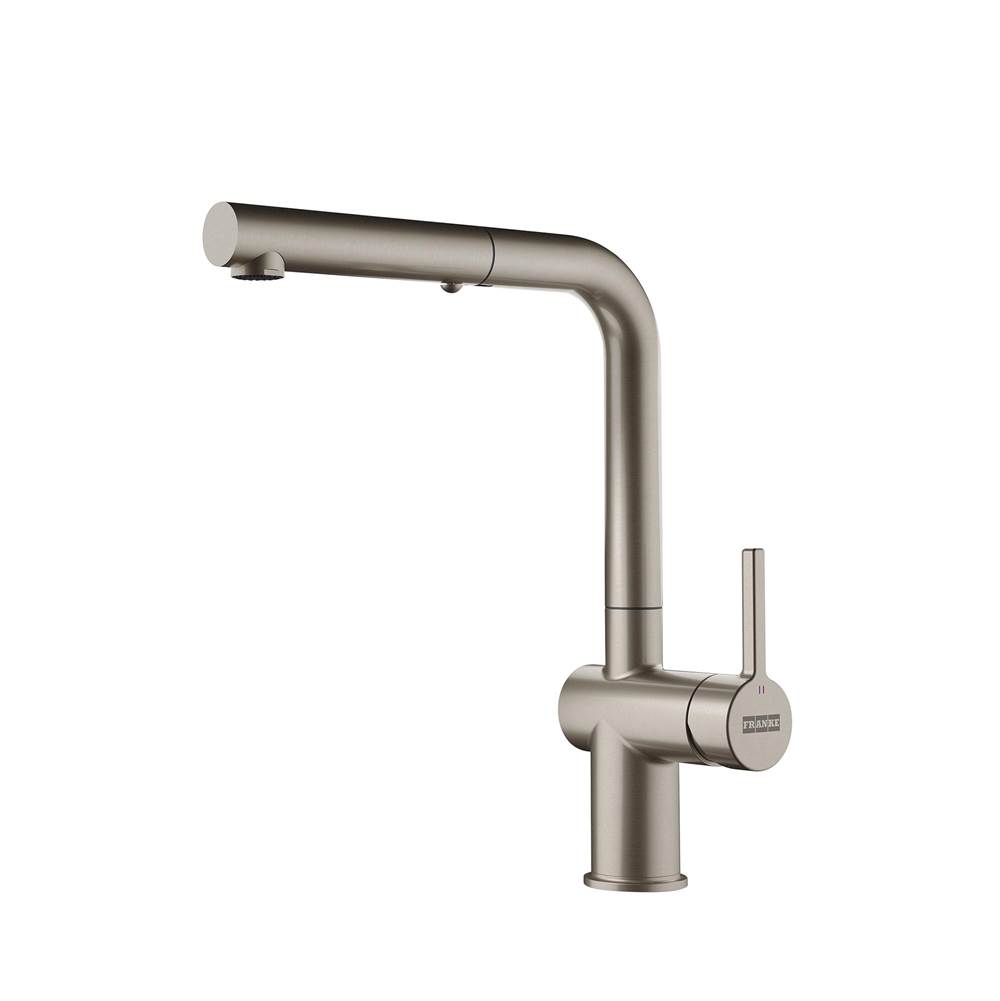 Franke Residential Canada Active 12.25-inch Contemporary Single Handle Pull-Out Faucet in Satin Nickel, ACT-PO-SNI