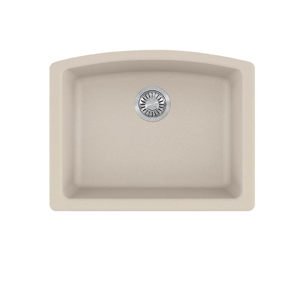 Franke Residential Canada Ellipse 25.0-in. x 19.6-in. Champagne Granite Undermount Single Bowl Kitchen Sink - ELG11022CHA-CA