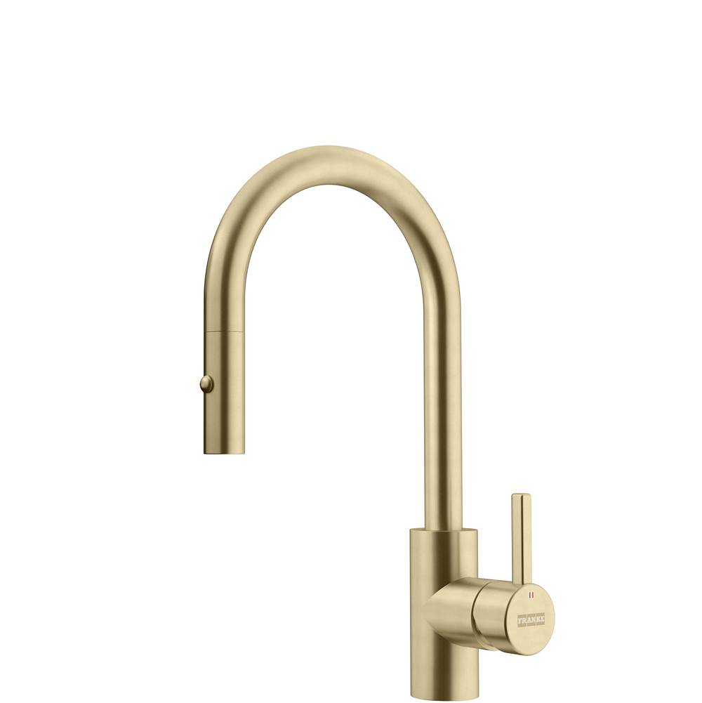 Franke Residential Canada Eos Neo 14-in Single Handle Pull-Down Prep Kitchen Faucet in Gold, EOS-PR-GLD