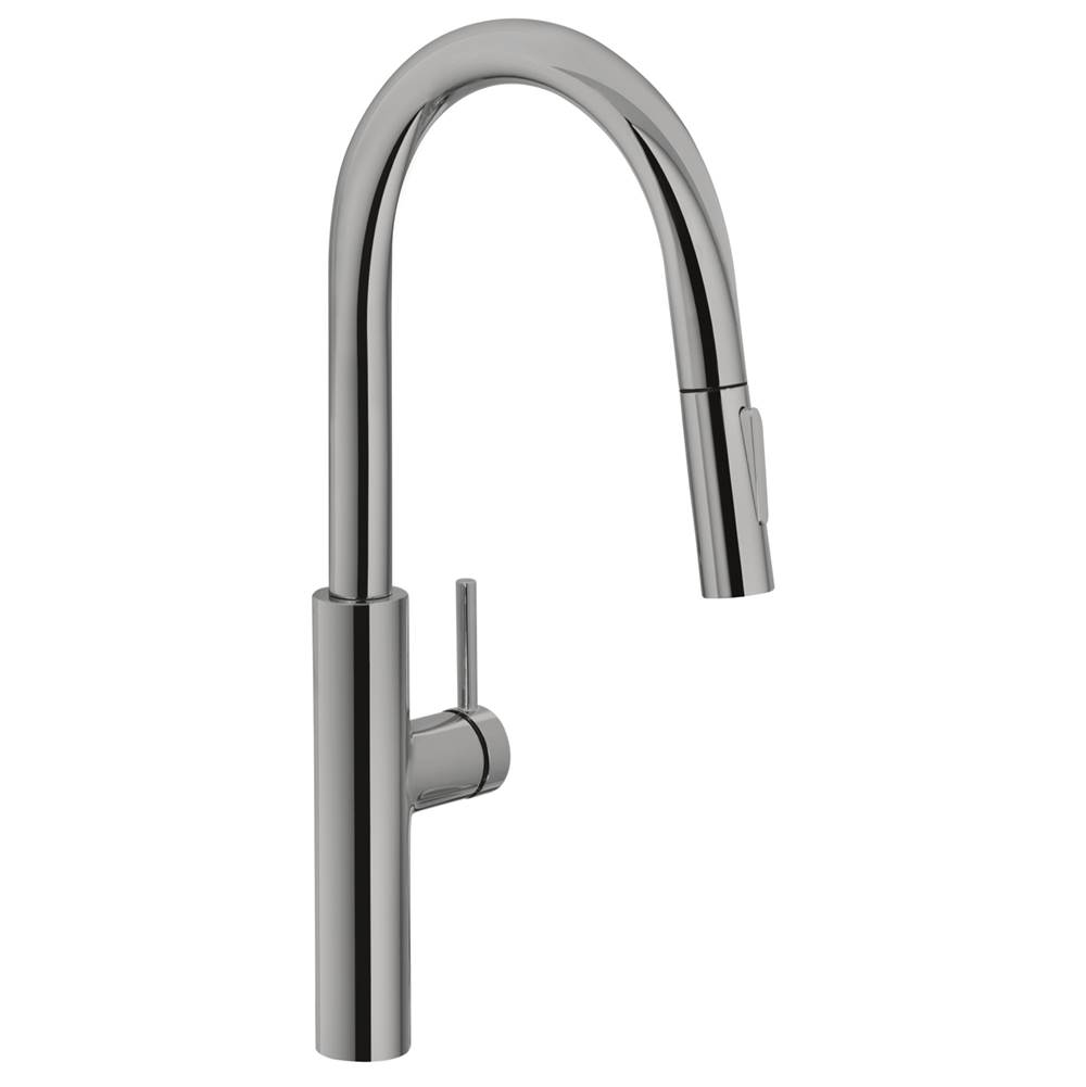 Franke Residential Canada Pescara 19.7-inch Single Handle Pull-Down Kitchen Faucet in Satin Nickel, PES-PDX-SNI