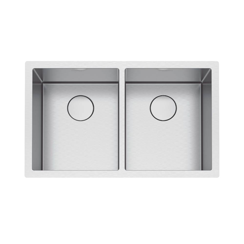 Franke Residential Canada Professional 2.0 31.5-in. x 19.5-in. 16 Gauge Stainless Steel Undermount Double Bowl Kitchen Sink - PS2X120-14-14-CA