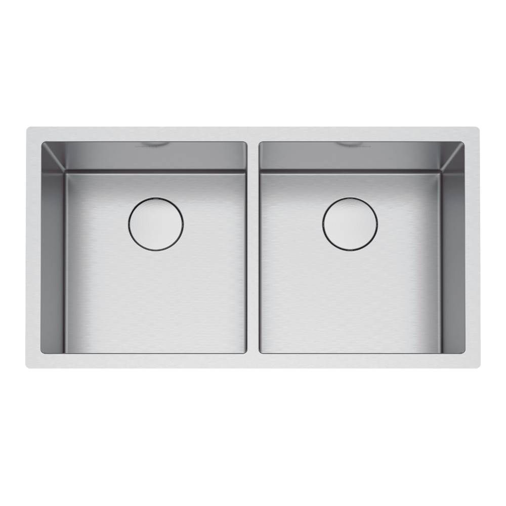 Franke Residential Canada Professional 2.0 35.5-in.. x 19.5-in.. 16 Gauge Stainless Steel Undermount Double Bowl Kitchen Sink - PS2X120-16-16-CA