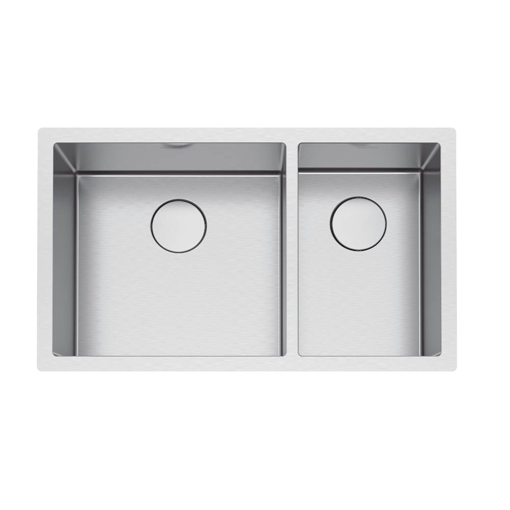 Franke Residential Canada Professional 2.0 32.5-in. x 19.5-in. 16 Gauge Stainless Steel Undermount Double Bowl Kitchen Sink - PS2X160-18-11-CA