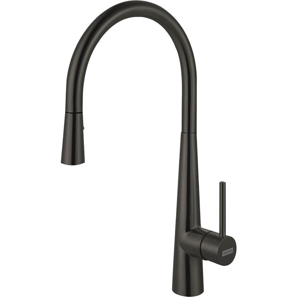 Franke Residential Canada Steel 17.5-inch Single Handle Pull-Down Kitchen Faucet in Industrial Black, STL-PD-IBK