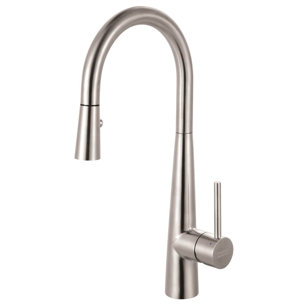 Franke Residential Canada Steel 16.7-in Single Handle Pull-Down Kitchen Faucet in Stainless Steel, STL-PR-304
