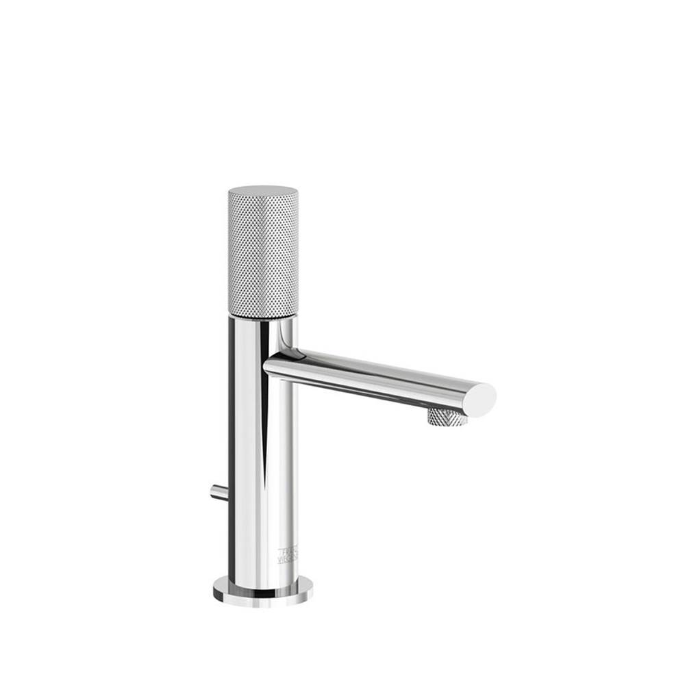 Franz Viegener Single Handle Luxury Lavatory Set, Knurling Cylinder Handle With Pop-Up Drain Assembly