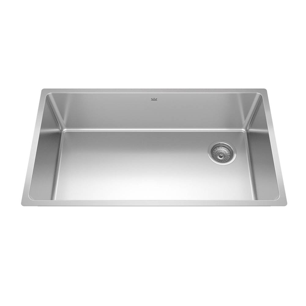 Kindred Canada Brookmore 32.5-in LR x 18.2-in FB Undermount Single Bowl Stainless Steel Kitchen Sink