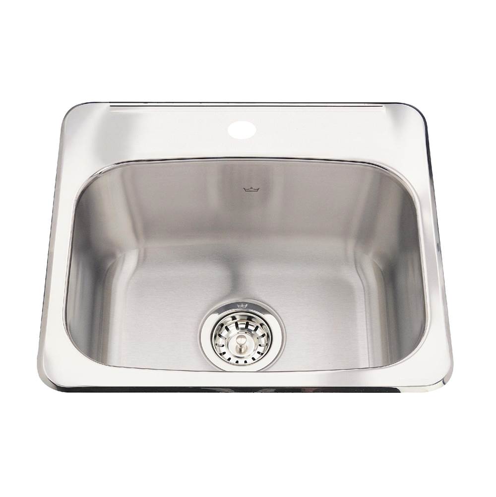Kindred Canada Kindred Utility Collection 19.13-in LR x 17-in FB Drop In Single Bowl 1-Hole Stainless Steel Utility Sink