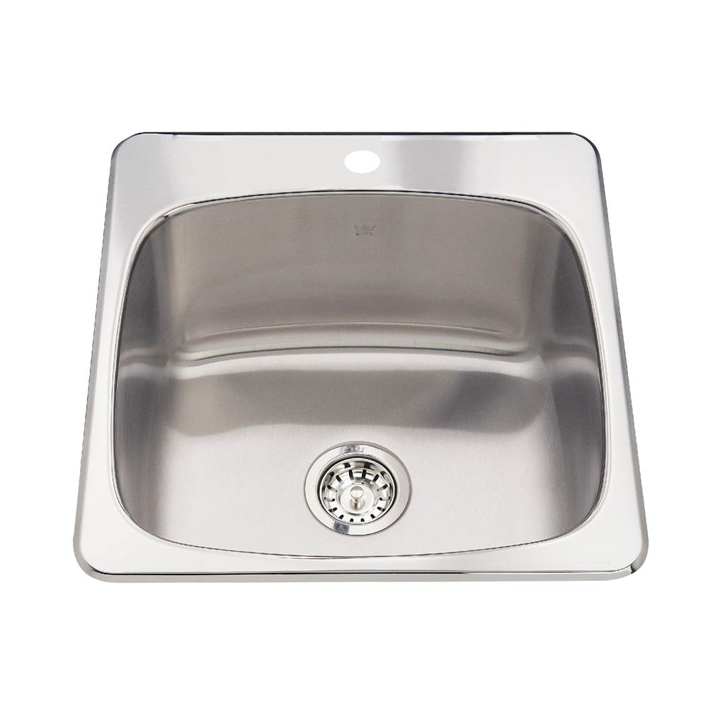 Kindred Canada Kindred Utility Collection 20.13-in LR x 20.56-in FB Drop In Single Bowl 1-Hole Stainless Steel Laundry Sink