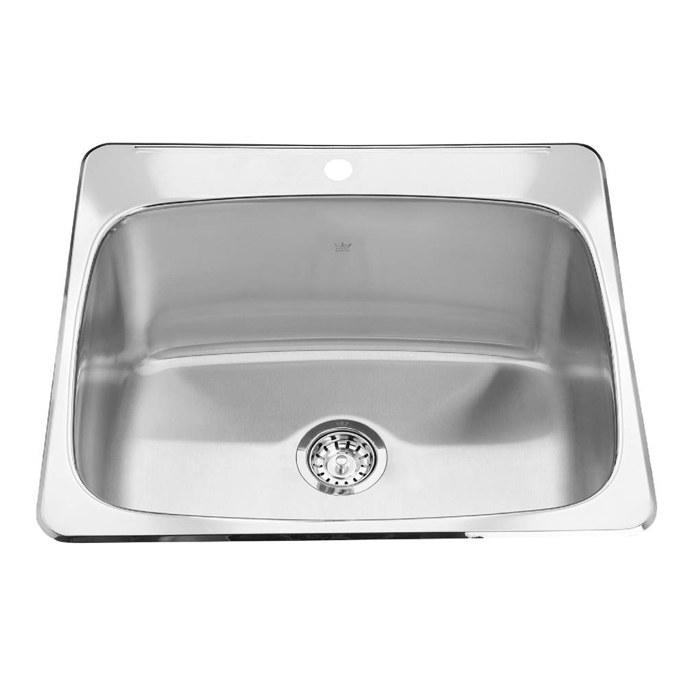 Kindred Canada Kindred Utility Collection 25.63-in LR x 22.06-in FB Drop In Single Bowl 1-Hole Stainless Steel Laundry Sink