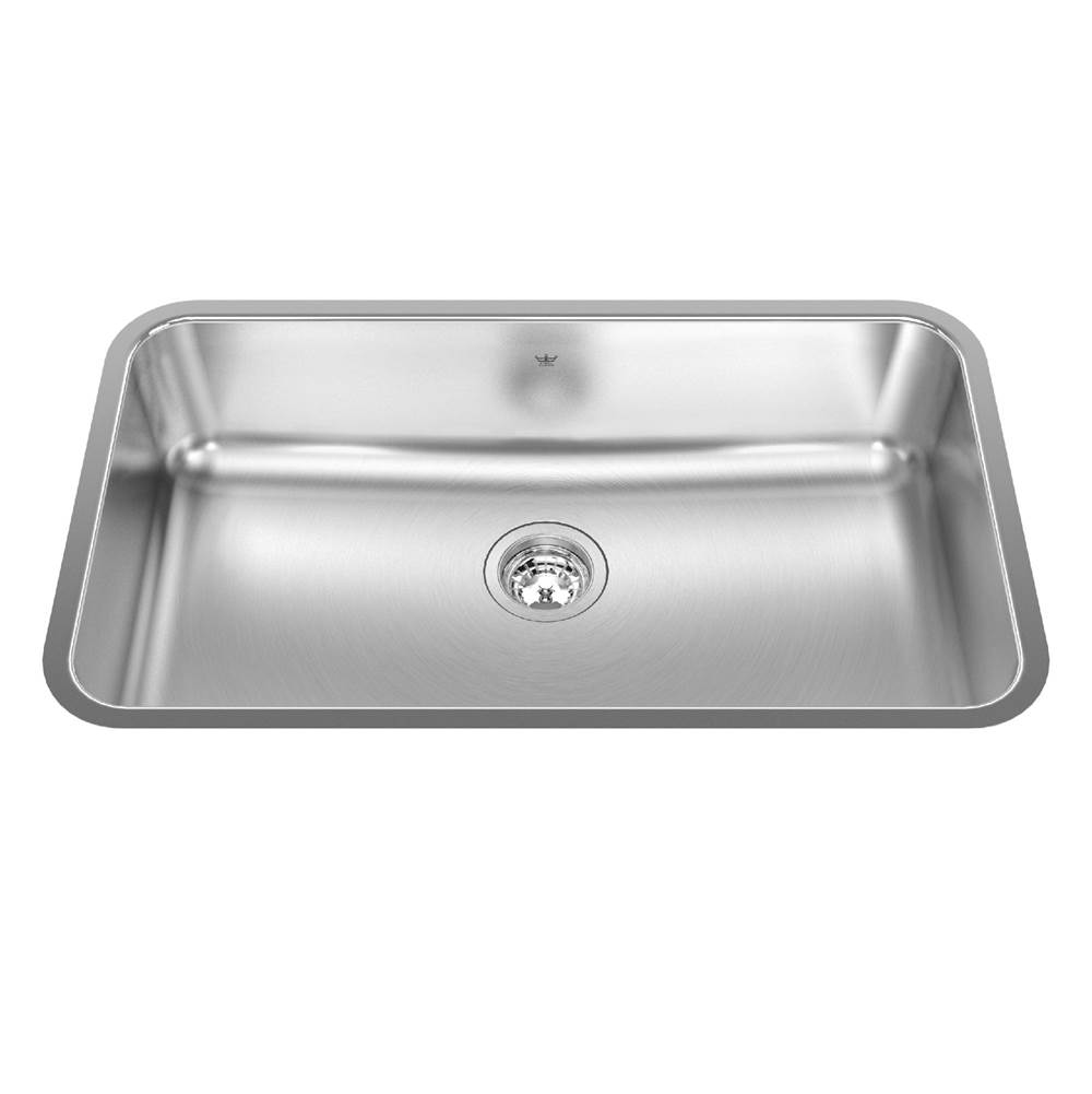Kindred Canada Steel Queen 30.75-in LR x 17.75-in FB Undermount Single Bowl Stainless Steel Kitchen Sink