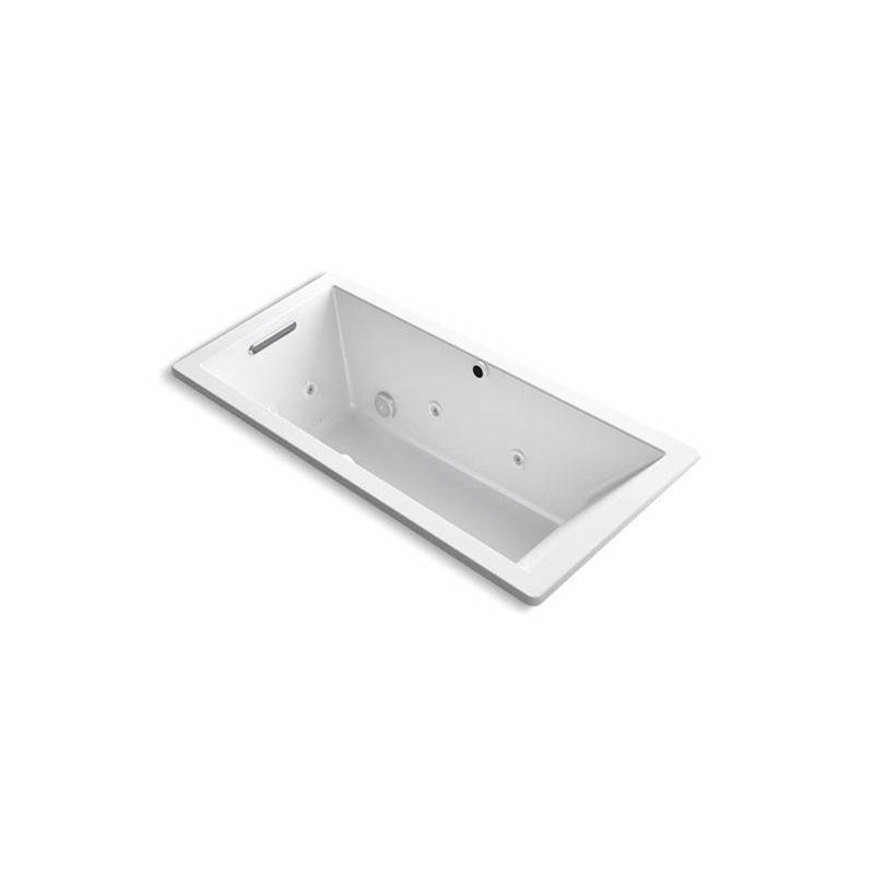 Kohler Underscore® 66'' x 32'' Heated BubbleMassage™ air bath with whirlpool, end drain