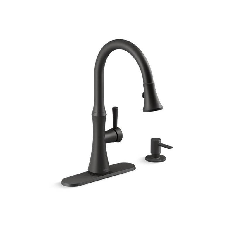 Kohler Kaori™ Pull-down kitchen sink faucet with soap/lotion dispenser